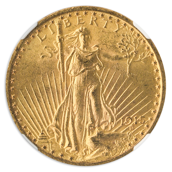 1915 $20 Saint Gaudens NGC MS63 CAC 1915 $20 Saint Gaudens NGC MS63 CAC