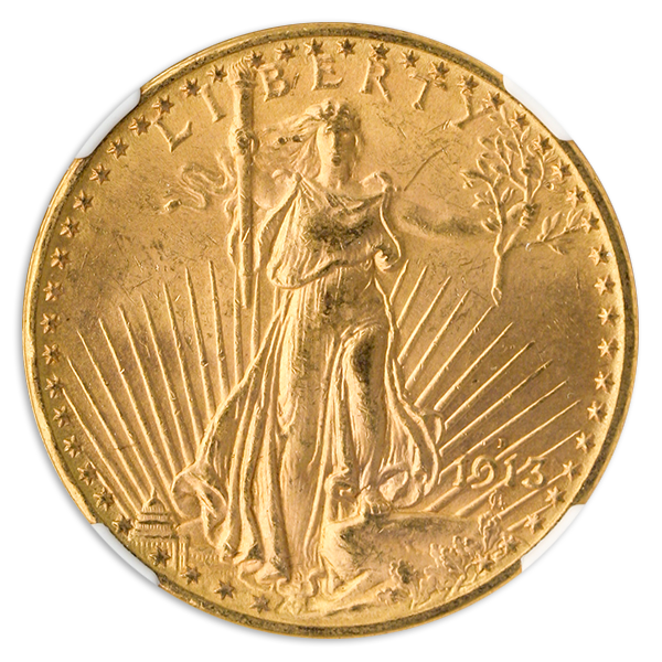 1913-D $20 Saint Gaudens NGC MS64 CAC