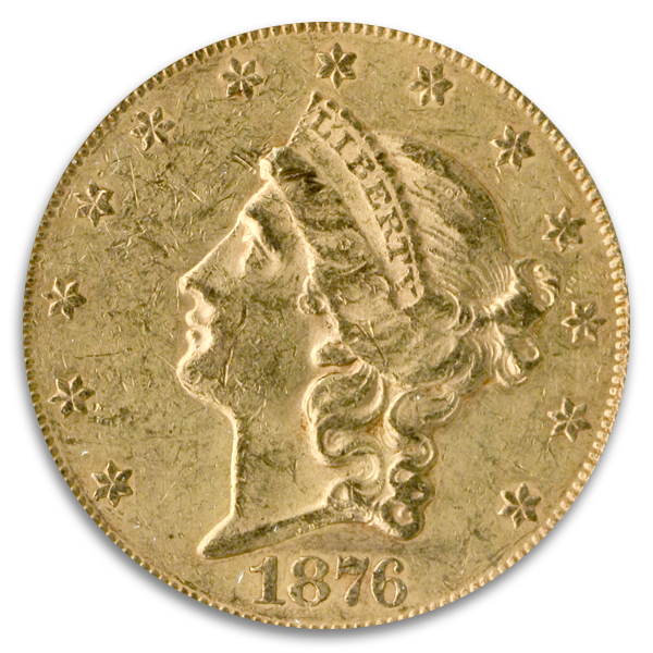 1876-S Centennial $20 Liberty NGC AU58