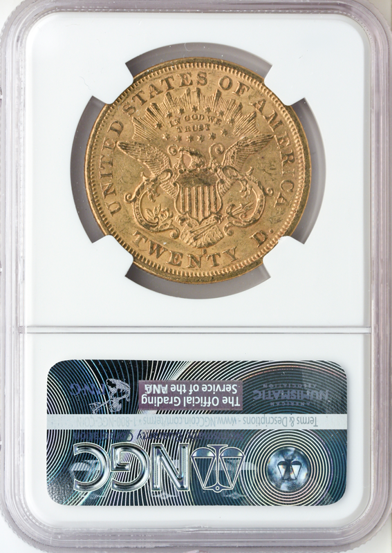 1876-S Centennial $20 Liberty NGC AU58