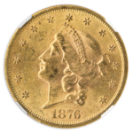 1876-S $20 Liberty Centennial NGC MS61 CAC