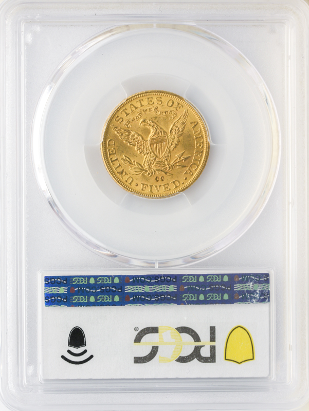 1891-CC $5 Liberty PCGS MS64 CAC