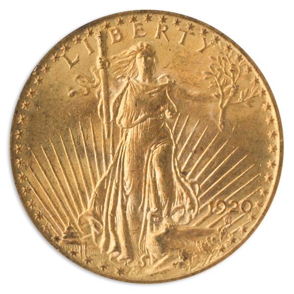 1920 $20 Saint Gaudens PCGS MS64