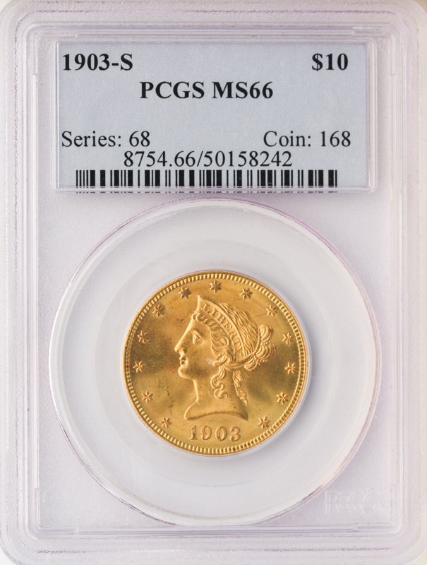 1903-S $10 Liberty PCGS MS66