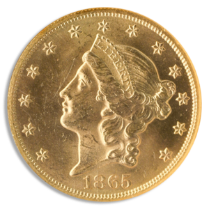 1865 $20 Liberty SS Republic NGC MS63