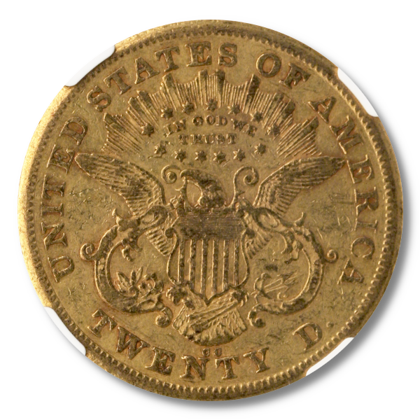 1876-CC $20 Liberty NGC XF45 CAC