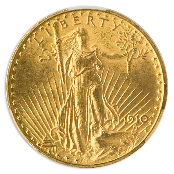 1910 $20 Saint Gaudens CACG MS63