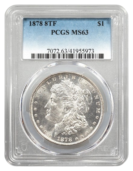 1878 8 Tail Feathers Morgan $1 PCGS MS63
