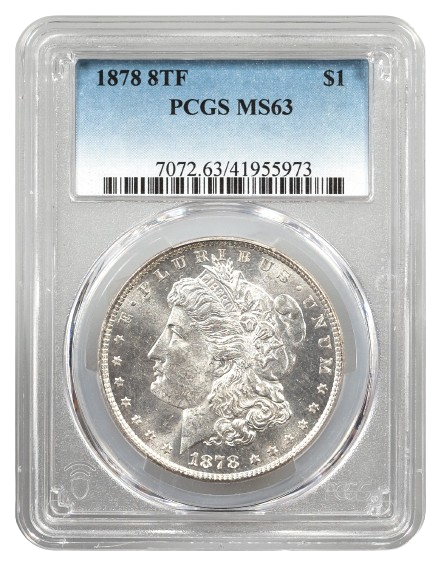 1878 8 Tail Feathers Morgan $1 PCGS MS63