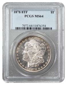 1878 8 Tail Feathers Morgan $1 PCGS MS64
