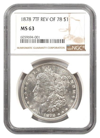 1878 7 Tail Feathers Rev 1878 Morgan $1 NGC MS63