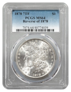 1878 7 Tail Feathers Rev 1878 Morgan $1 PCGS MS64