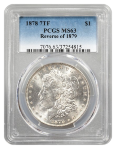 1878 7 Tail Feathers Rev 1879 Morgan $1 PCGS MS63