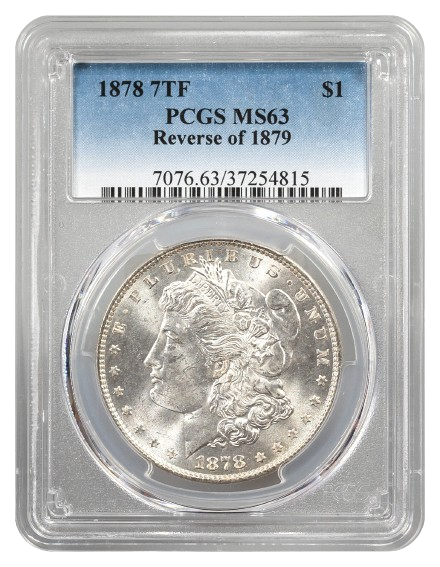 1878 7 Tail Feathers Rev 1879 Morgan $1 PCGS MS63