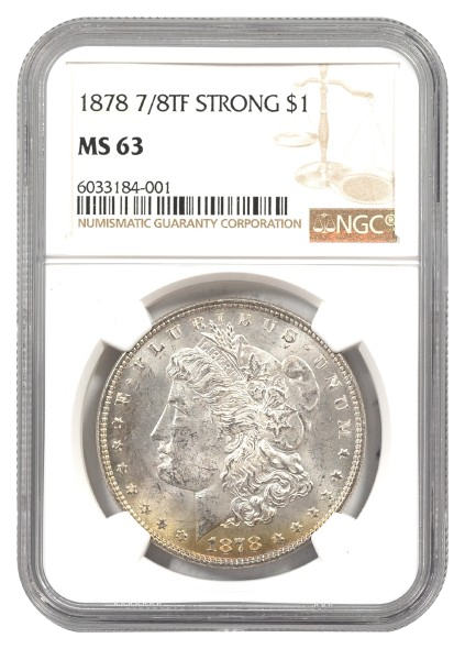 1878 7/8 Tail Feathers Morgan $1 NGC MS63 Strong