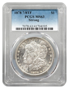 1878 7/8 Tail Feathers Morgan $1 PCGS MS63 Strong