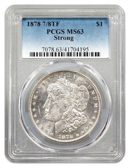 1878 7/8 Tail Feathers Morgan $1 PCGS MS63 Strong