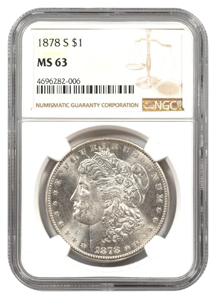 1878-S Morgan $1 NGC MS63