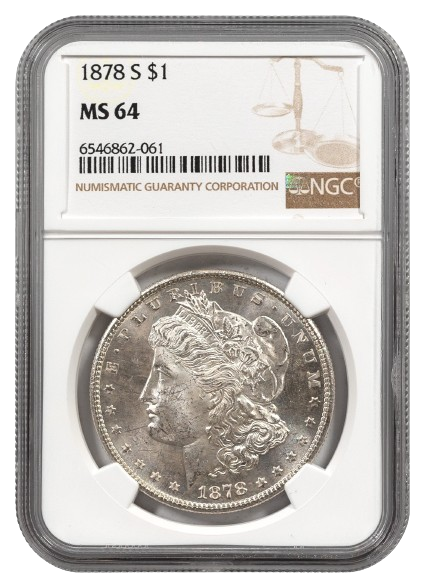 1878-S Morgan $1 NGC MS64