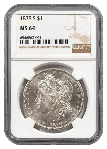 1878-S Morgan $1 NGC MS64