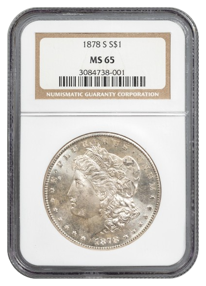 1878-S Morgan $1 NGC MS65