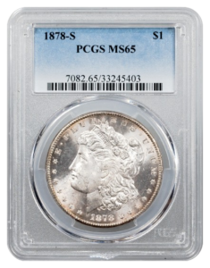1878-S Morgan $1 PCGS MS65