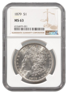 1879 Morgan $1 NGC MS63