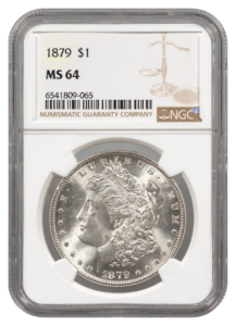 1879 Morgan $1 NGC MS64