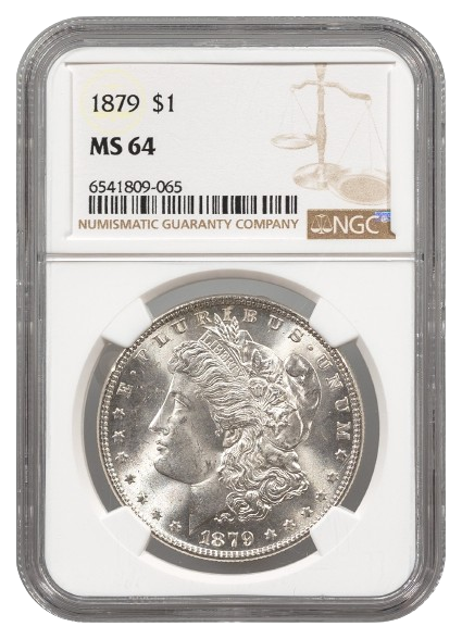1879 Morgan $1 NGC MS64