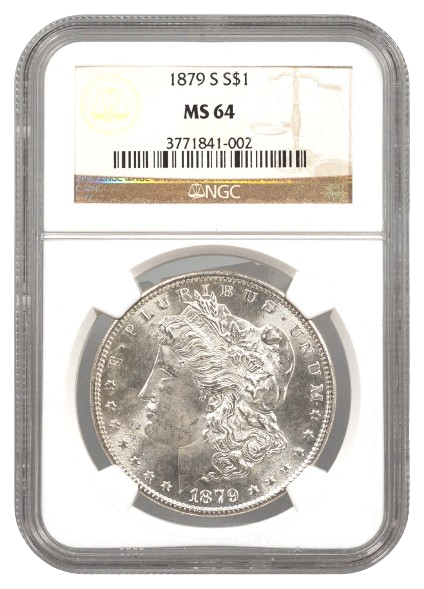 1879-S Morgan $1 NGC MS64