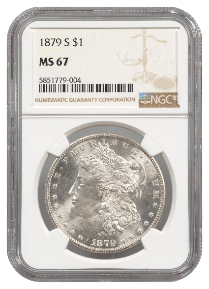 1879-S Morgan $1 NGC MS67