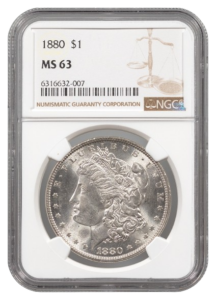 1880 Morgan $1 NGC MS63