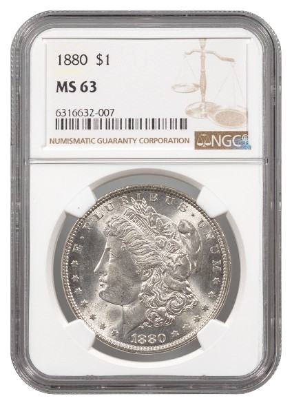 1880 Morgan $1 NGC MS63