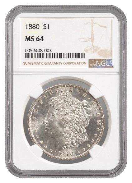 1880 Morgan $1 NGC MS64