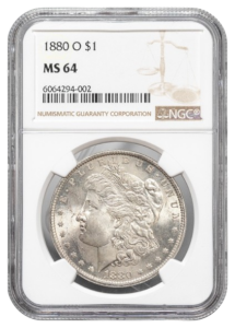 1880-O Morgan $1 NGC MS64