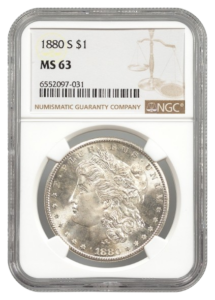 1880-S Morgan $1 NGC MS63