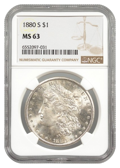 1880-S Morgan $1 NGC MS63