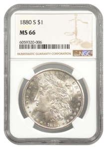 1880-S Morgan $1 NGC MS66