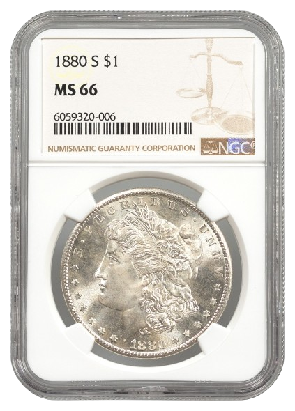 1880-S Morgan $1 NGC MS66
