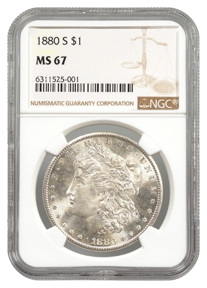 1880-S Morgan $1 NGC MS67
