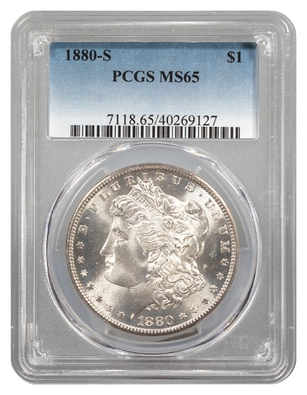 1880-S Morgan $1 PCGS MS65