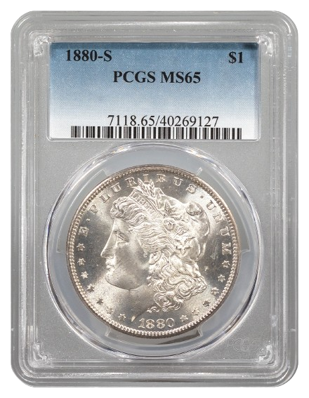 1880-S Morgan $1 PCGS MS65