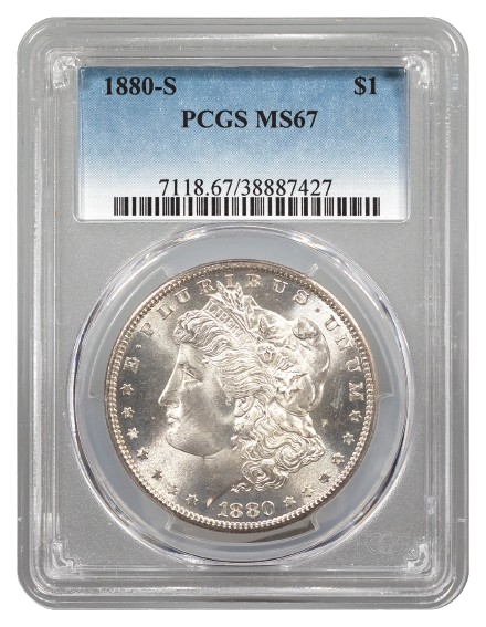 1880-S Morgan $1 PCGS MS67