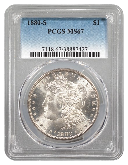 1880-S Morgan $1 PCGS MS67