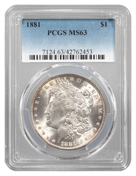 1881 Morgan $1 PCGS MS63