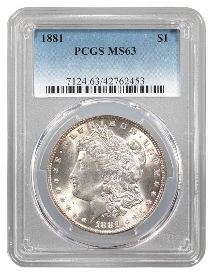 1881 Morgan $1 PCGS MS63