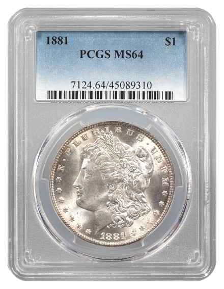 1881 Morgan $1 PCGS MS64
