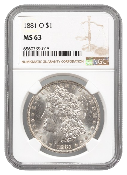 1881-O Morgan $1 NGC MS63