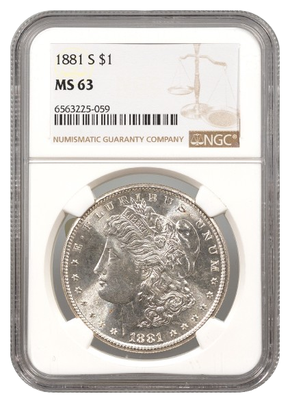 1881-S Morgan $1 NGC MS63