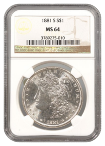 1881-S Morgan $1 NGC MS64